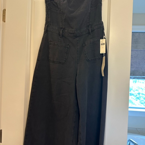 Anthropologie Pilcro polished wide leg Denim jumpsuit - Picture 3 of 7